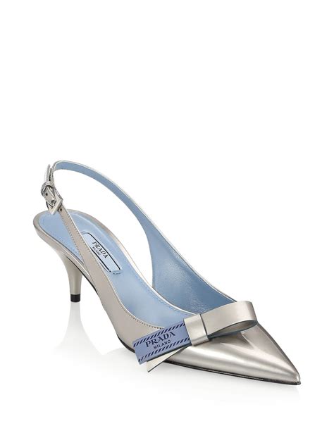 prada slingback white|prada slingback kitten heels.